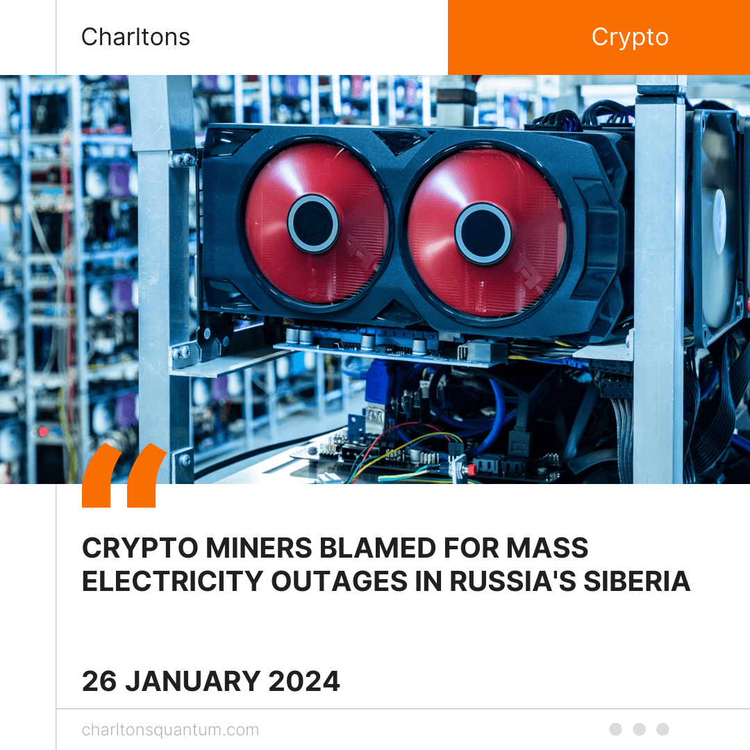 Crypto Miners Blamed for Mass Electricity Outages in Russia’s Siberia