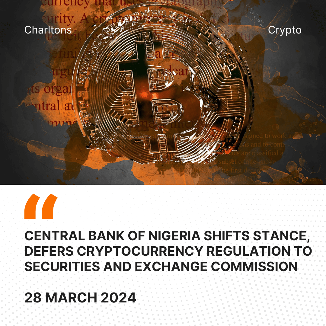 Central Bank of Nigeria Shifts Stance, Defers Cryptocurrency Regulation to Securities and Exchange Commission