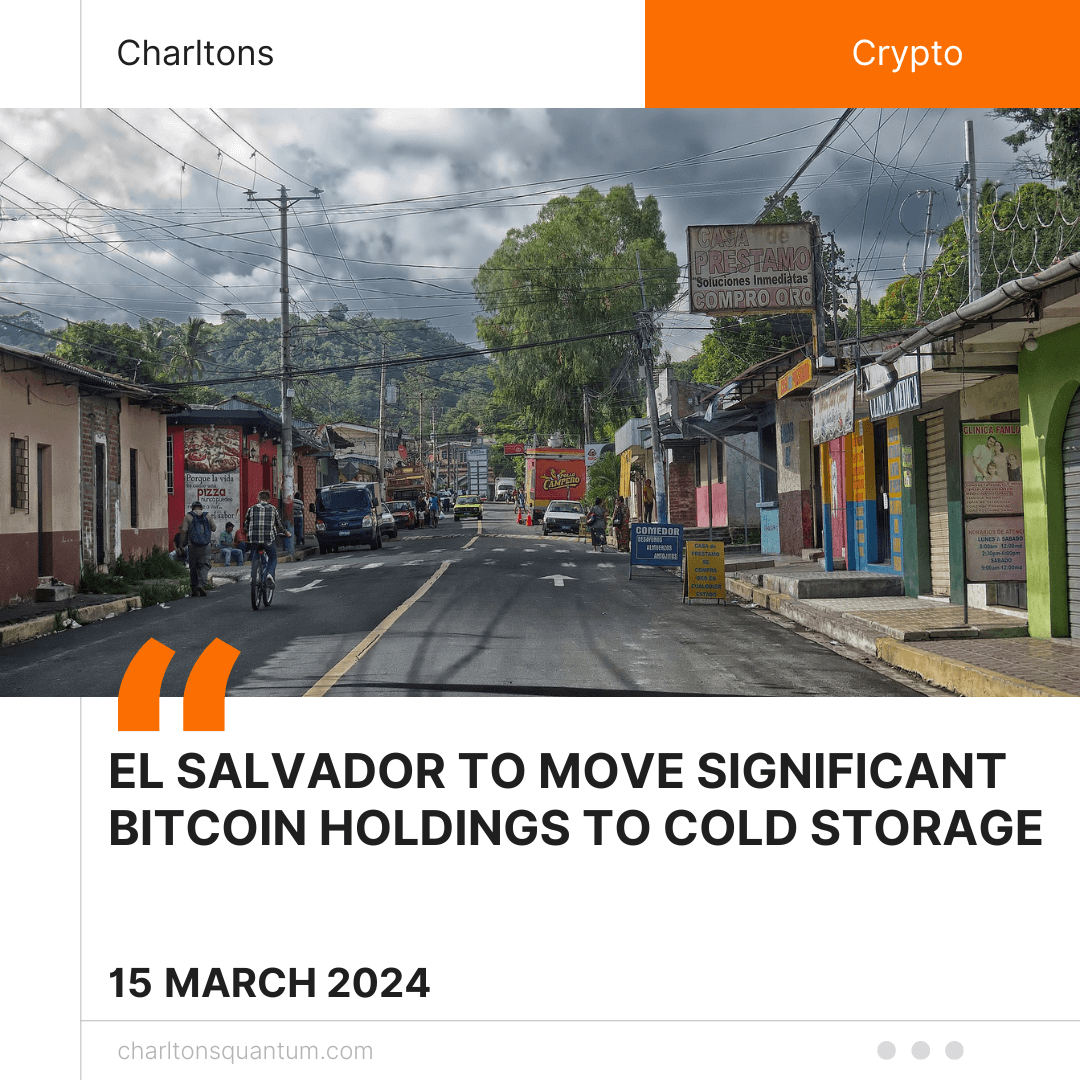 El Salvador to Move Significant Bitcoin Holdings to Cold Storage