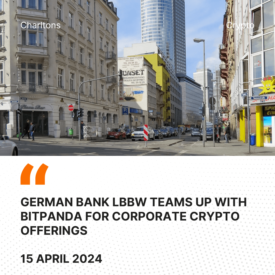 German Bank LBBW Teams Up with Bitpanda for Corporate Crypto Offerings