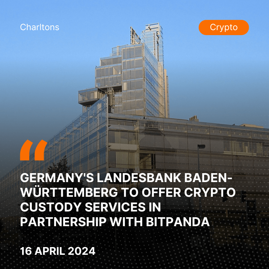 Germany’s Landesbank Baden-Württemberg to Offer Crypto Custody Services in Partnership with Bitpanda