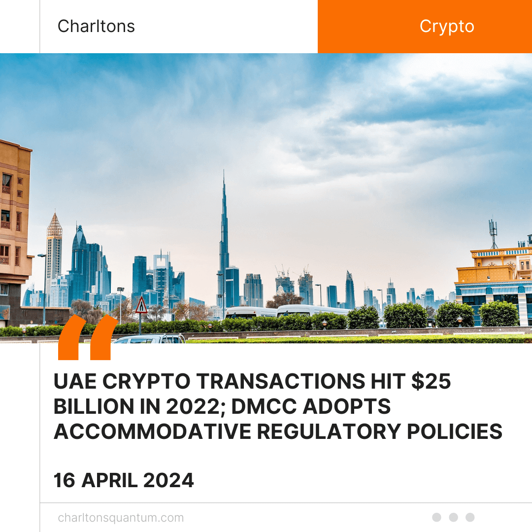 UAE Crypto Transactions Hit  Billion in 2022; DMCC Adopts Accommodative Regulatory Policies