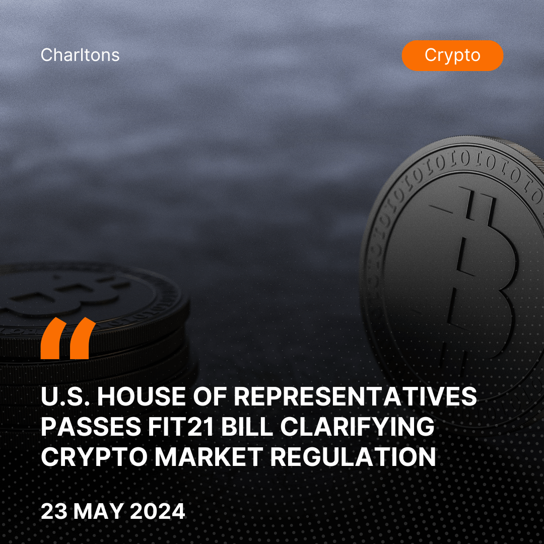 U.S. House of Representatives Passes FIT21 Bill Clarifying Crypto Market Regulation