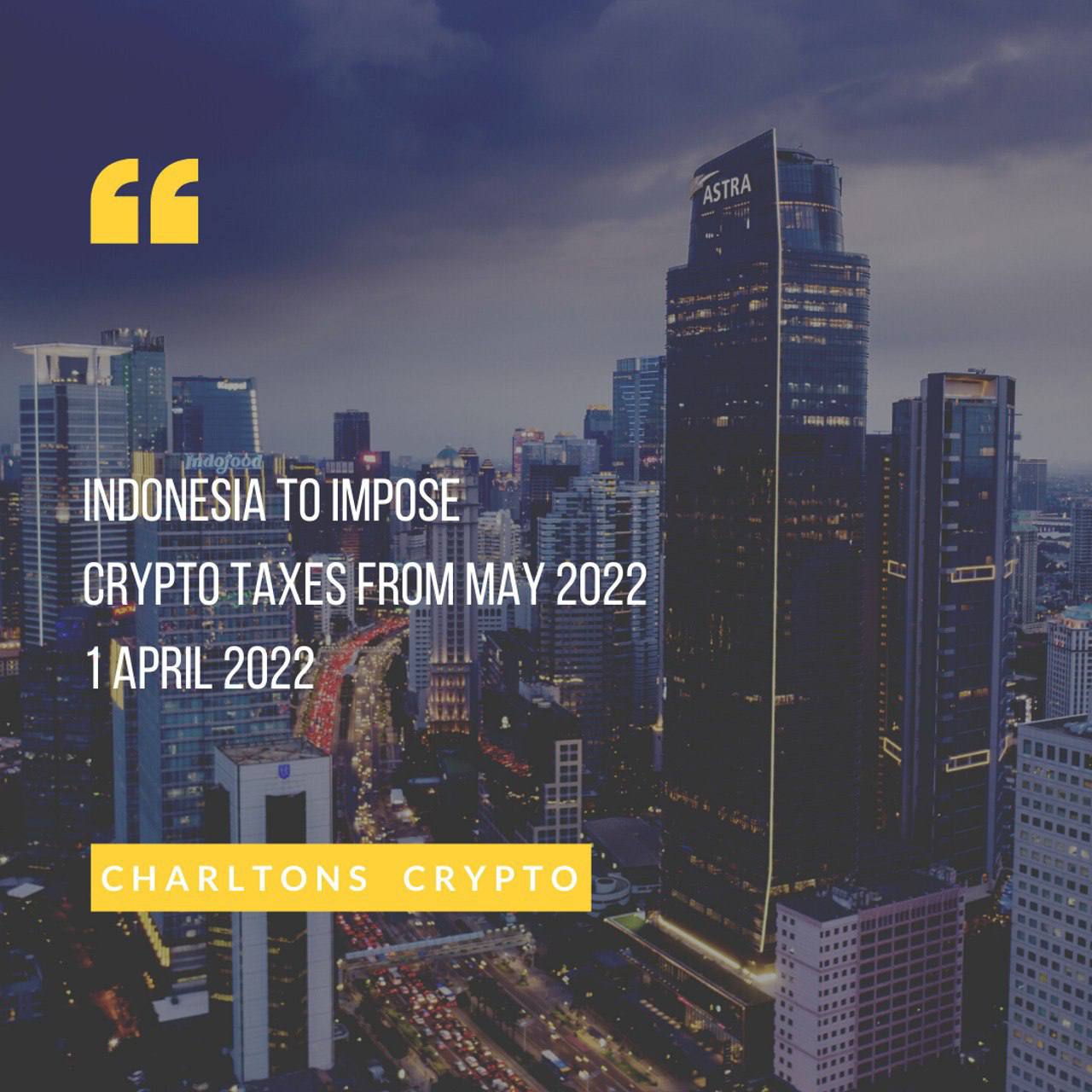 Indonesia to Impose Crypto Taxes From May 2022