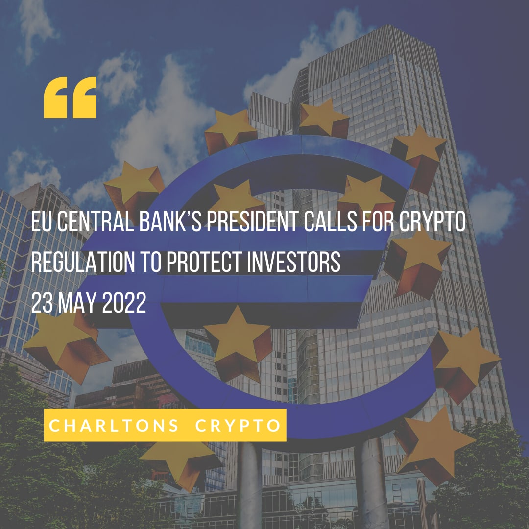 EU Central Bank’s President Calls for Crypto Regulation to Protect Investors