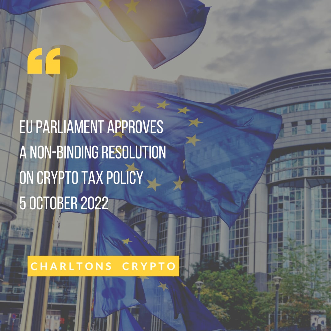 EU Parliament Approves a Non-Binding Resolution on Crypto Tax Policy