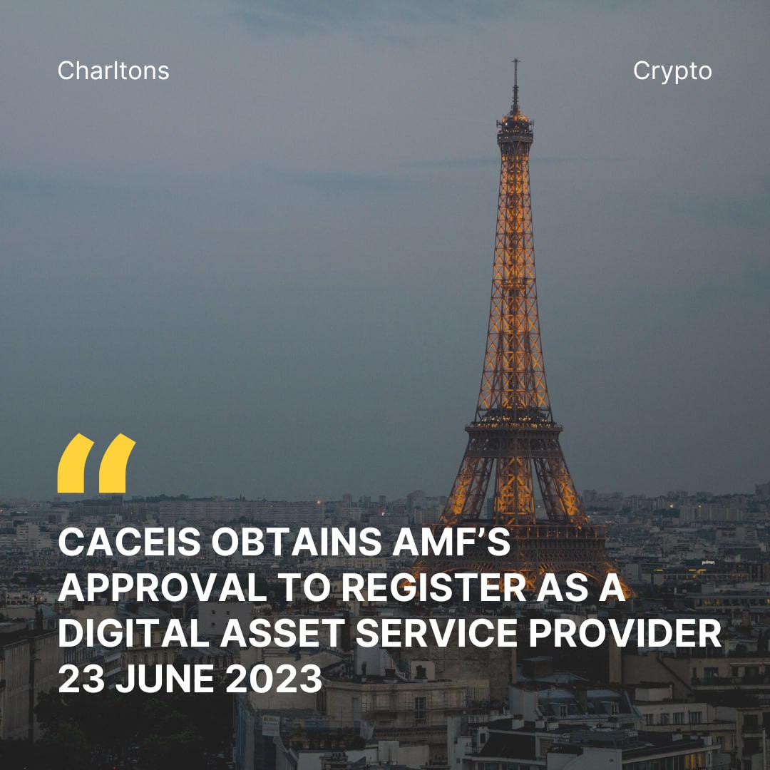 Caceis Obtains AMF’S Approval to Register as a Digital Asset Service Provider