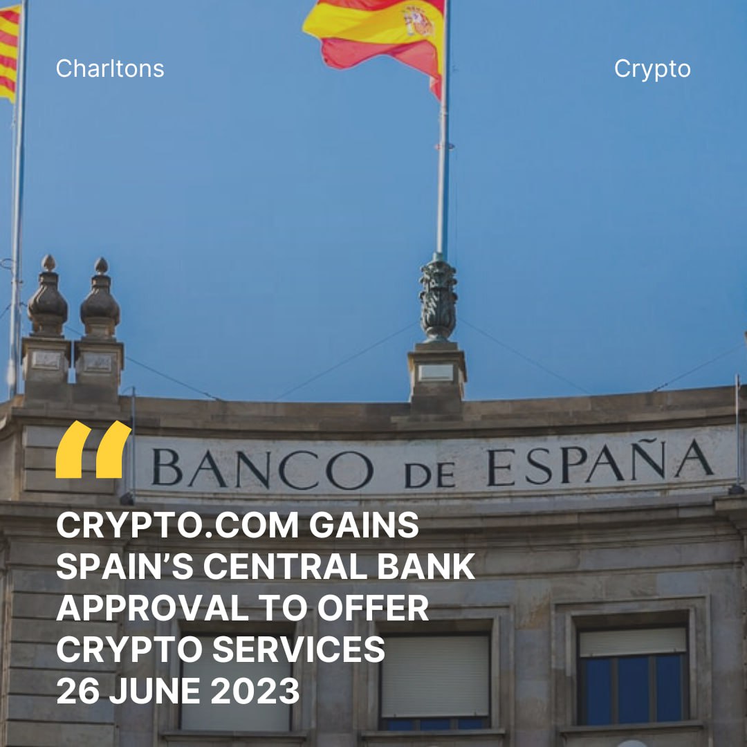 Crypto.com Gains Spain’s Central Bank Approval to Offer Crypto Services
