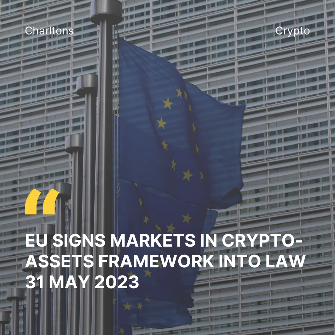 EU Signs Markets in Crypto-Assets Framework Into Law