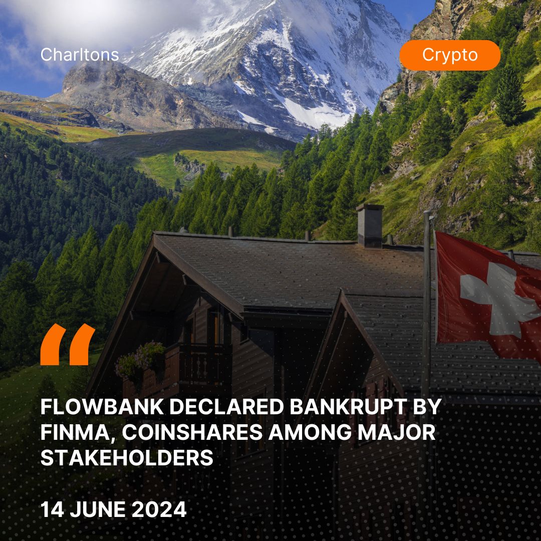 FlowBank Declared Bankrupt by FINMA, CoinShares Among Major Stakeholders