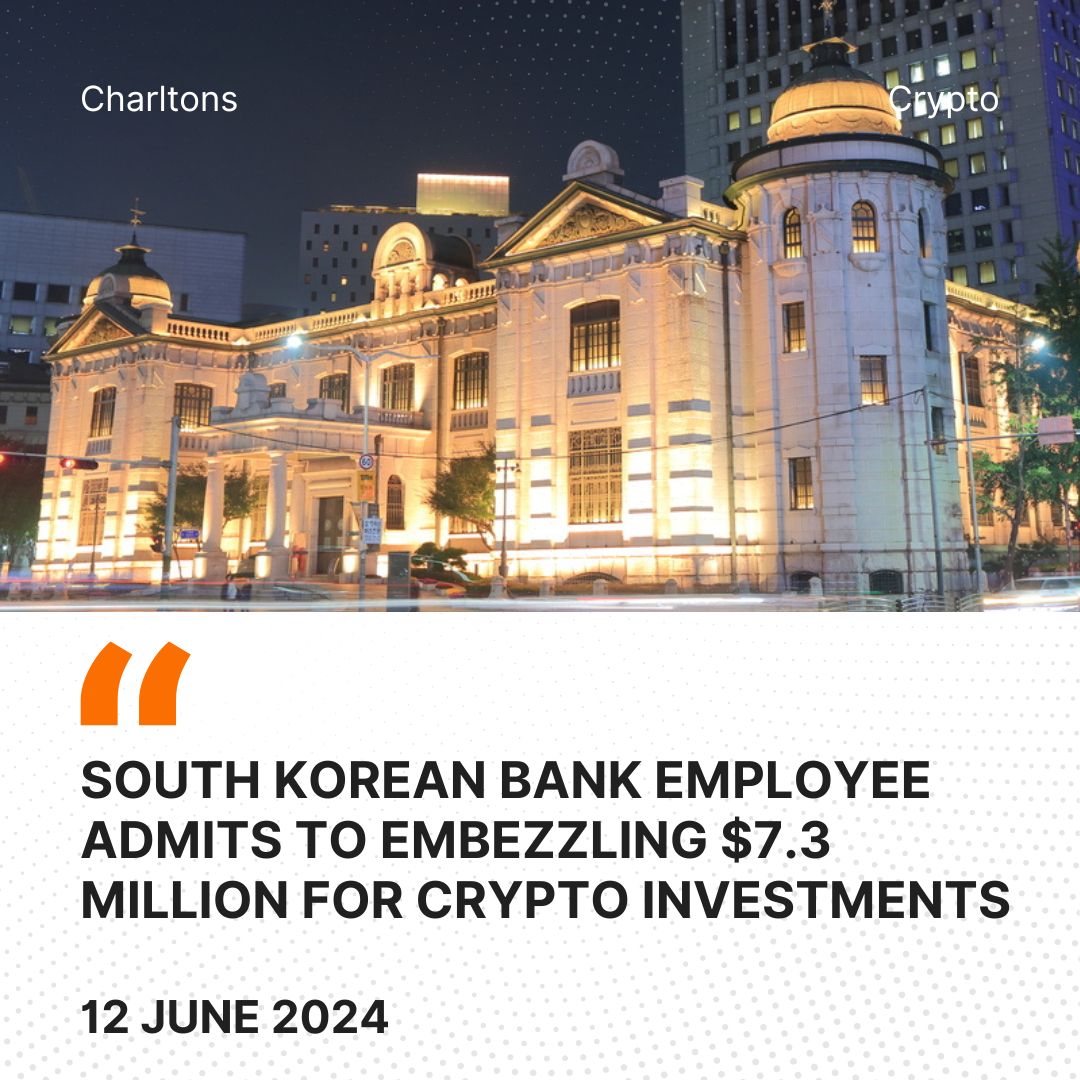 South Korean Bank Employee Admits to Embezzling .3 Million for Crypto Investments