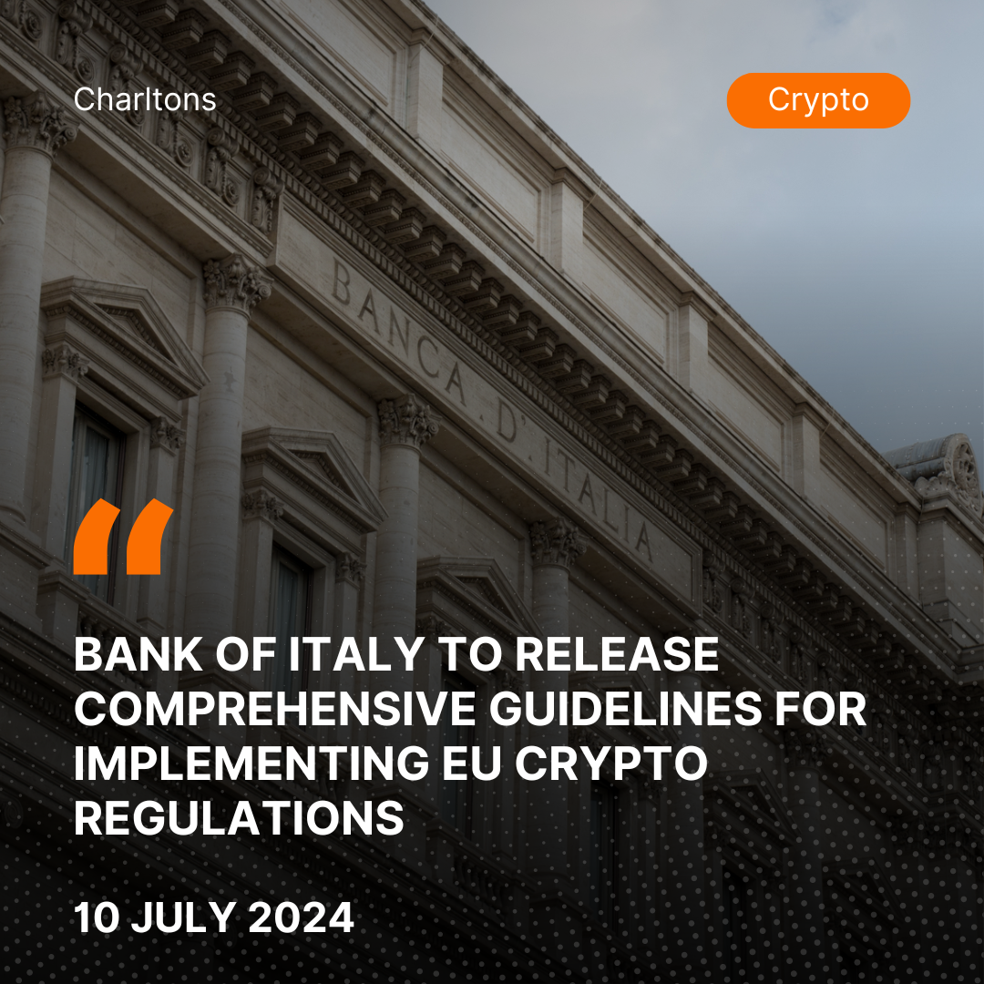 Bank of Italy to Release Comprehensive Guidelines for Implementing EU Crypto Regulations