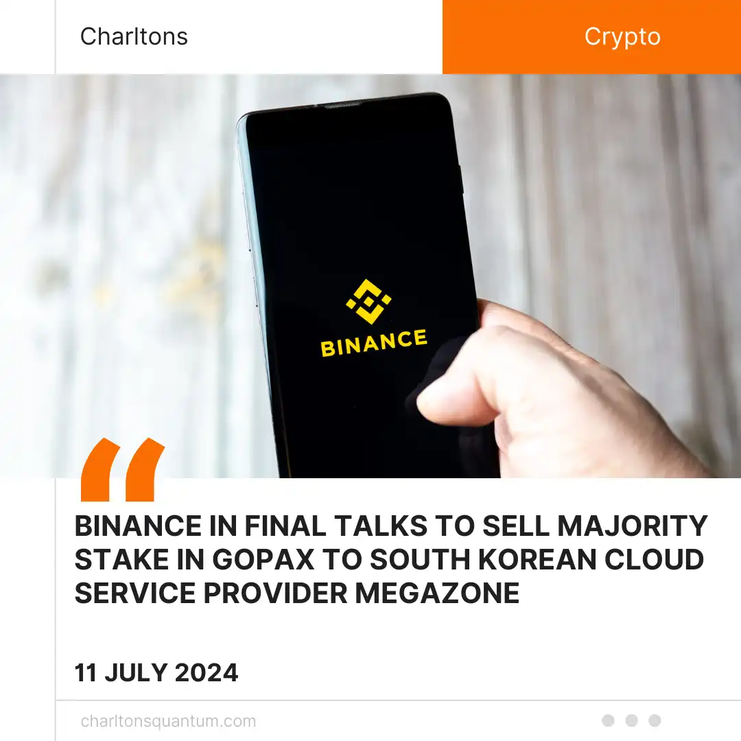 Binance in Final Talks to Sell Majority Stake in Gopax to South Korean Cloud Service Provider Megazone