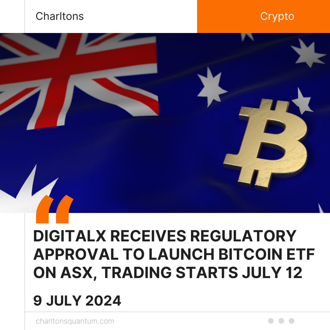 DigitalX Receives Regulatory Approval to Launch Bitcoin ETF on ASX, Trading starts July 12