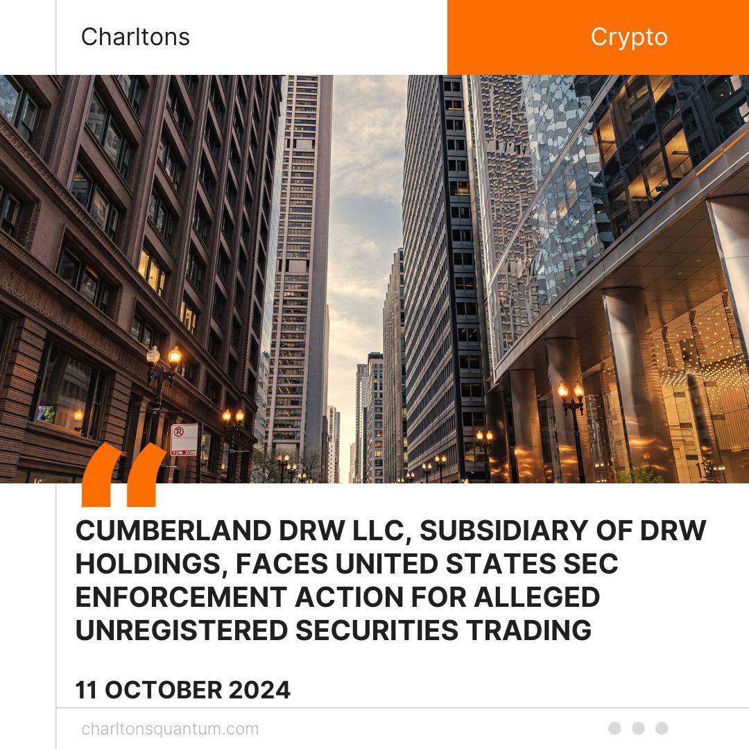 Cumberland DRW LLC, Subsidiary of DRW Holdings, Faces United States SEC Enforcement Action for Alleged Unregistered Securities Trading