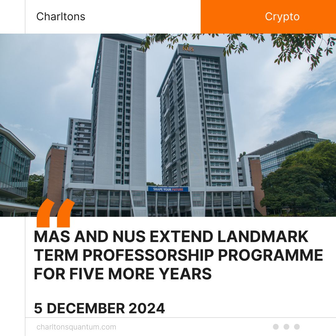 MAS and NUS Extend Landmark Term Professorship Programme for Five More Years