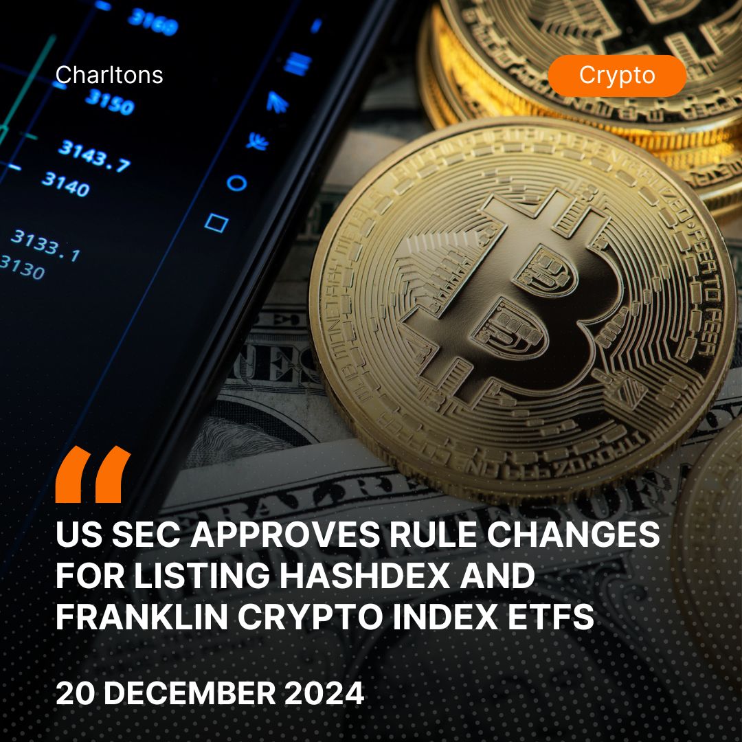 US SEC Approves Rule Changes for Listing Hashdex and Franklin Crypto Index ETFs