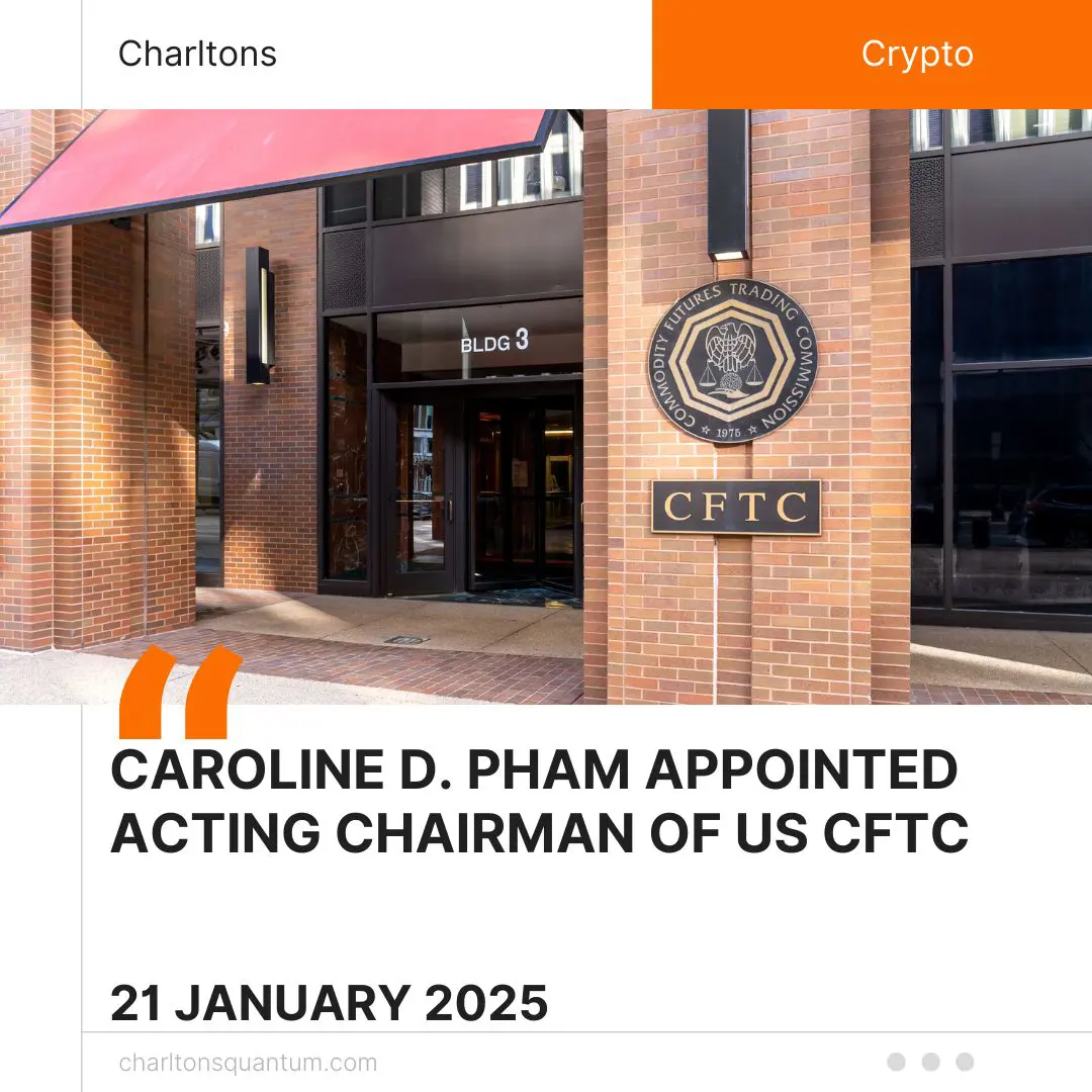 Caroline D. Pham Appointed Acting Chairman of US CFTC