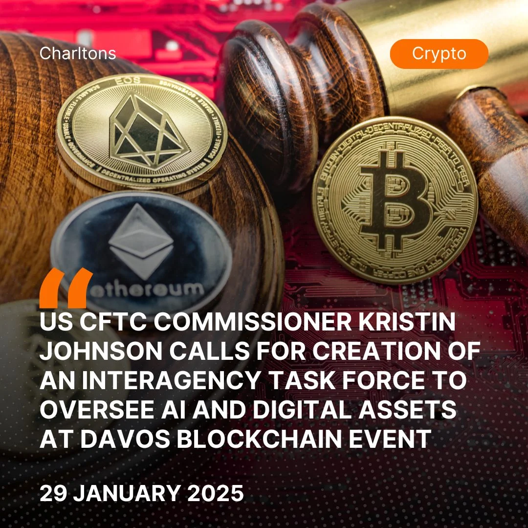 US CFTC Commissioner Kristin Johnson calls for Creation of an Interagency Task Force to Oversee AI and Digital Assets at Davos Blockchain Event