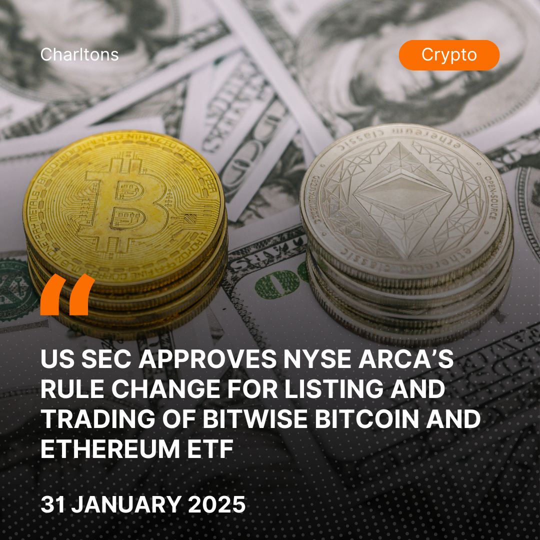 US SEC Approves NYSE Arca’s Rule Change for Listing and Trading of Bitwise Bitcoin and Ethereum ETF