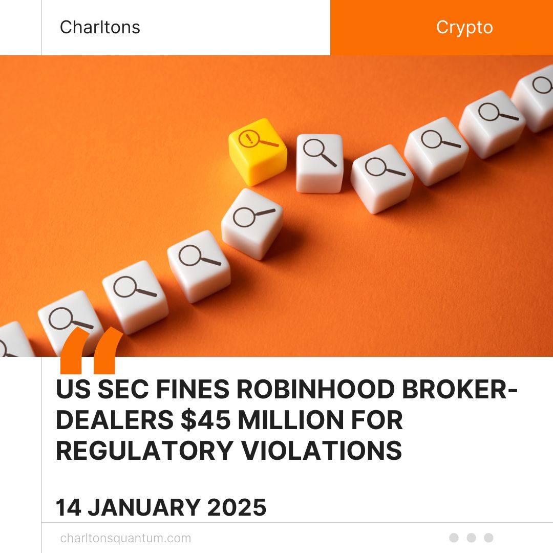 US SEC Fines Robinhood Broker-Dealers  Million for Regulatory Violations