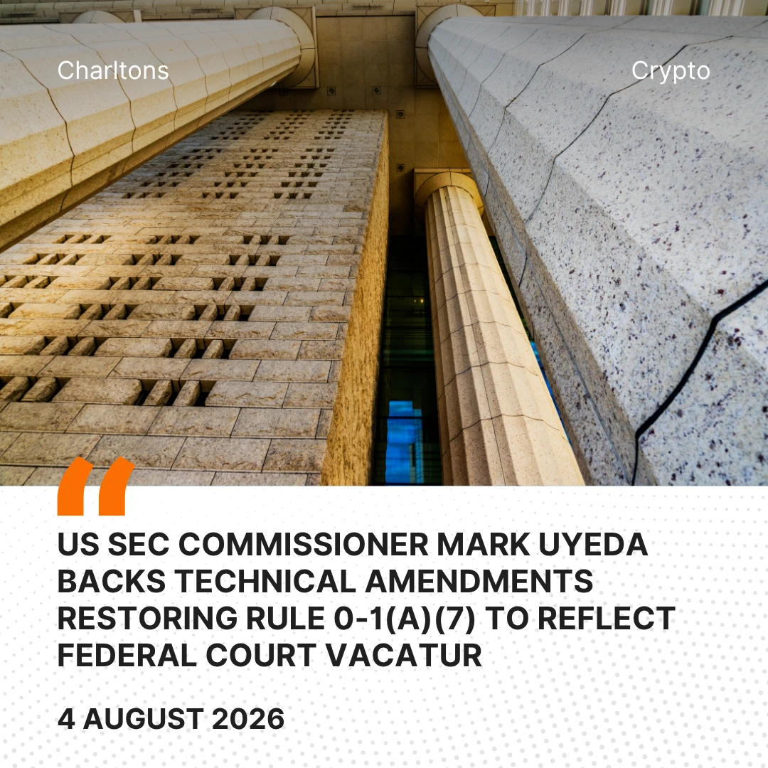 US SEC Commissioner Mark Uyeda Backs Technical Amendments Restoring Rule 0-1(a)(7) to Reflect Federal Court Vacatur